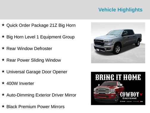 2025 RAM 1500 Big Horn/Lone Star