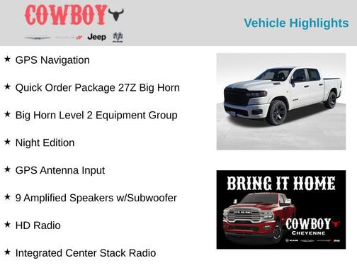 2026 RAM 1500 Big Horn/Lone Star
