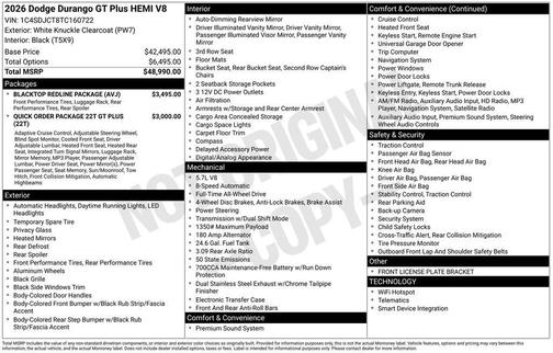 2026 Dodge Durango GT Plus