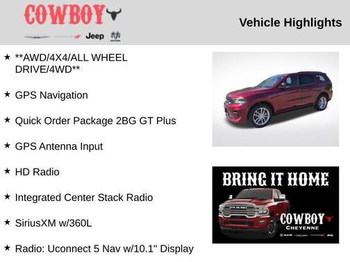 Octane Red Pearlcoat 2024 Dodge Durango GT Plus