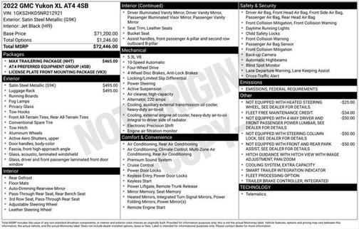 2022 GMC Yukon XL 4WD AT4