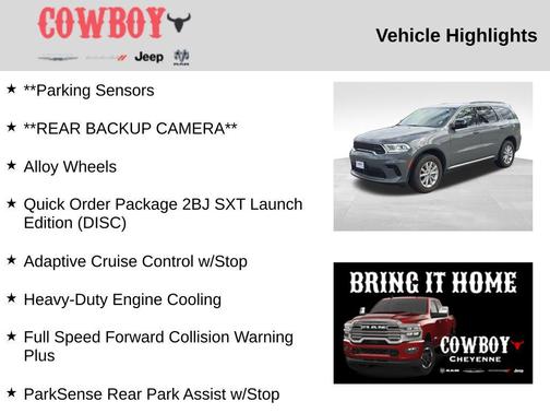 2023 Dodge Durango SXT Launch Edition AWD