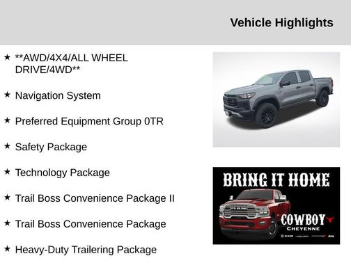 Sterling Gray Metallic 2024 Chevrolet Colorado Trail Boss