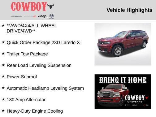 Velvet Red Pearlcoat 2024 Jeep Grand Cherokee L Laredo