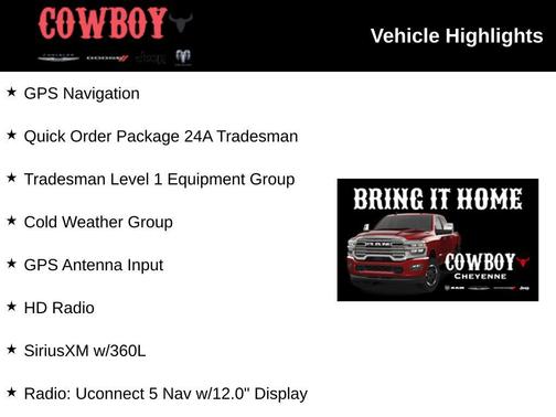 2025 RAM 3500 Tradesman Crew Cab 4x4 8' Box