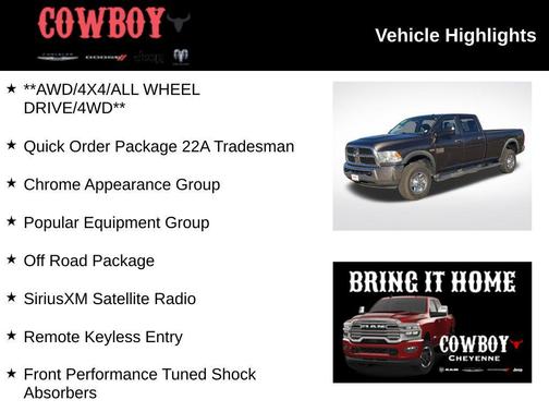 2017 RAM 2500 Tradesman Crew Cab 4x4 8' Box