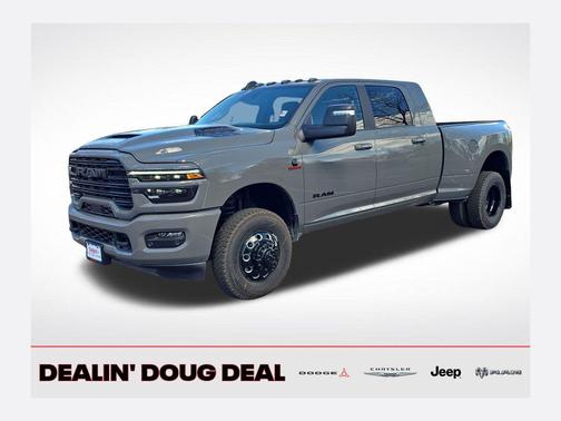 Ceramic Gray Clearcoat 2026 RAM 3500 Laramie Mega Cab 4x4 6'4' Box