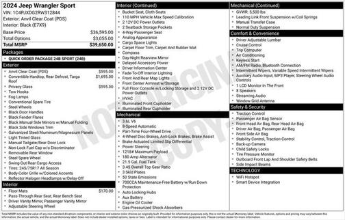 2024 Jeep Wrangler Sport