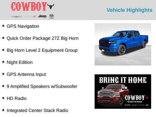 2026 RAM 1500 Big Horn/Lone Star
