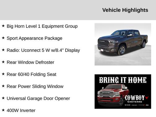 2025 RAM 1500 Big Horn/Lone Star
