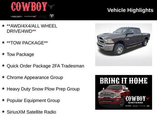 Granite Crystal Metallic Clearcoat 2017 RAM 2500 Tradesman Crew Cab 4x4 6'4' Box