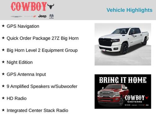 2026 RAM 1500 Big Horn/Lone Star