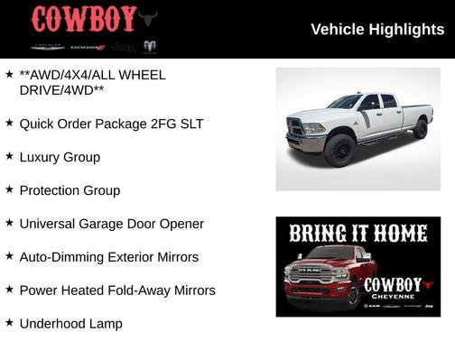 Bright White Clearcoat 2016 RAM 2500 SLT