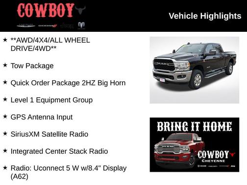 2024 RAM 2500 Big Horn Crew Cab 4x4 6'4' Box