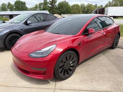 Red Multi-Coat 2022 Tesla Model 3 Performance