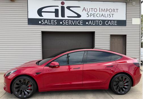Red Multi-Coat 2022 Tesla Model 3 Performance