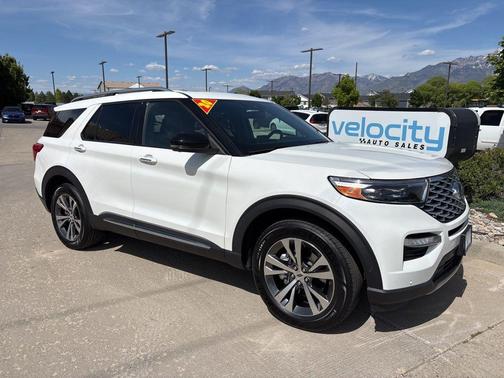 Star White Metallic Tri-Coat 2020 Ford Explorer Platinum