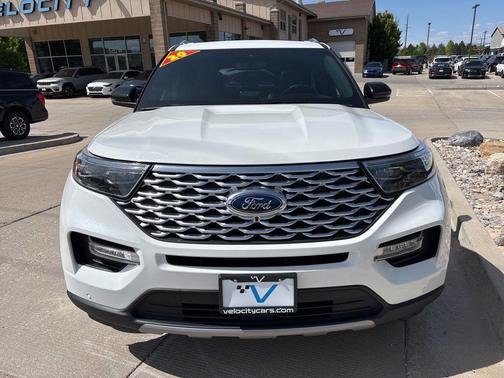 Star White Metallic Tri-Coat 2020 Ford Explorer Platinum