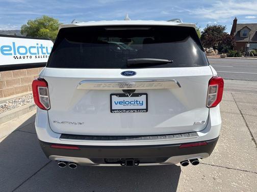 Star White Metallic Tri-Coat 2020 Ford Explorer Platinum