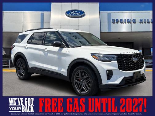 STAR WHITE MET TRI-COAT 2026 Ford Explorer ST-Line