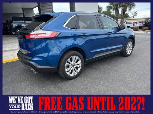 Atlas Blue Metallic 2023 Ford Edge Titanium