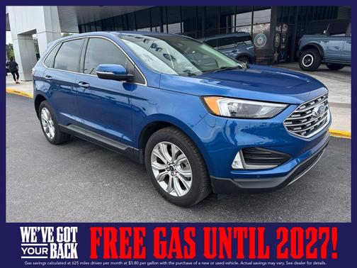 Atlas Blue Metallic 2023 Ford Edge Titanium
