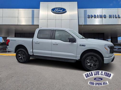 SPACE WHITE METALLIC 2025 Ford F-150 Lightning Flash