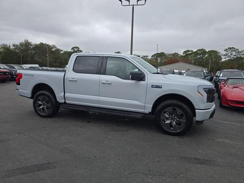 SPACE WHITE METALLIC 2025 Ford F-150 Lightning Flash