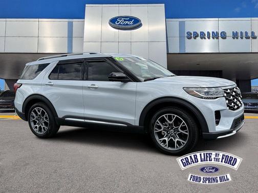 SPACE WHITE METALLIC 2025 Ford Explorer Platinum