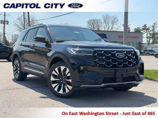 Agate Black Metallic 2026 Ford Explorer Platinum