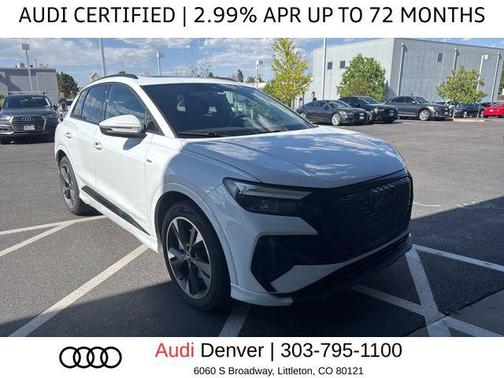 Glacier White Metallic 2025 Audi Q4 e-tron Premium Plus 55 quattro