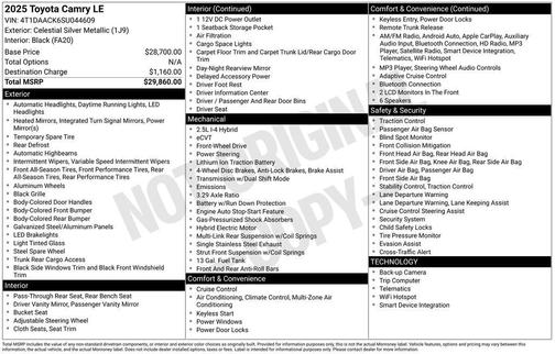 2025 Toyota Camry LE