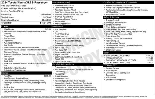 2024 Toyota Sienna XLE