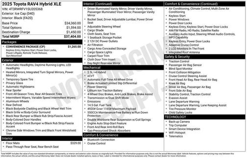 Ice Cap 2025 Toyota RAV4 Hybrid XLE