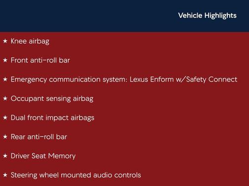 Matador Red Mica 2019 Lexus ES 350 Base