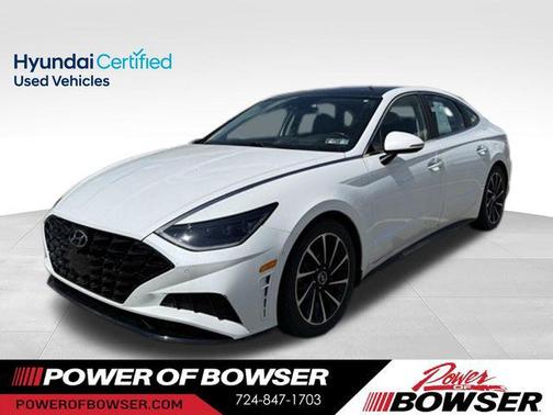 Quartz White 2021 Hyundai SONATA Limited