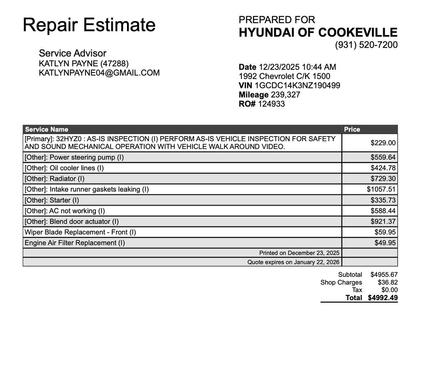 1992 Chevrolet 1500 Base