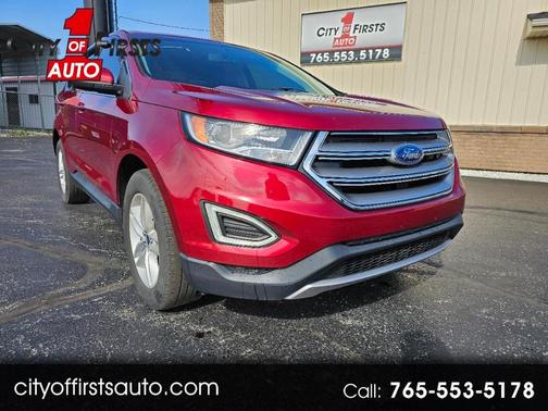 Red 2018 Ford Edge SEL