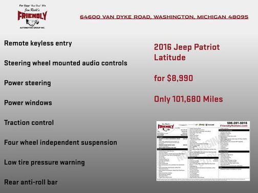 Mojave Sand Clearcoat 2016 Jeep Patriot Latitude
