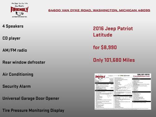 Mojave Sand Clearcoat 2016 Jeep Patriot Latitude