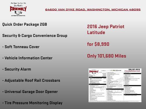 Mojave Sand Clearcoat 2016 Jeep Patriot Latitude