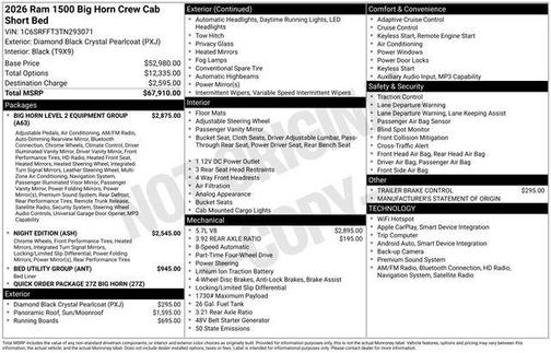 2026 RAM 1500 Big Horn/Lone Star