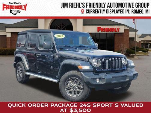 Black Clearcoat 2024 Jeep Wrangler Sport S