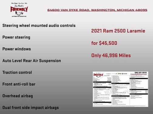 2021 RAM 2500 Laramie Crew Cab 4x4 6'4' Box