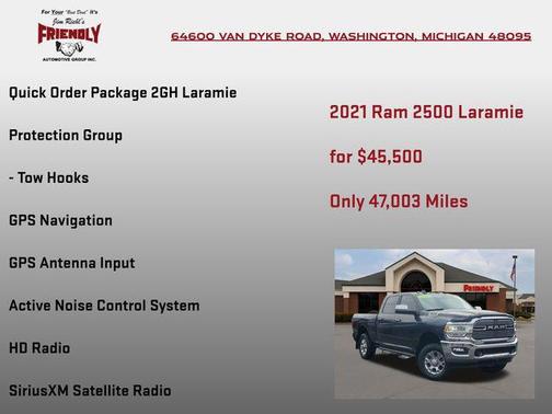 2021 RAM 2500 Laramie Crew Cab 4x4 6'4' Box