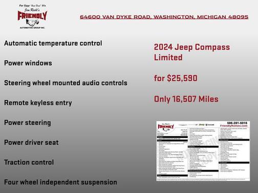 Red Hot Pearlcoat 2024 Jeep Compass Limited