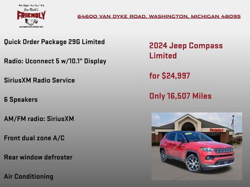 Red Hot Pearlcoat 2024 Jeep Compass Limited