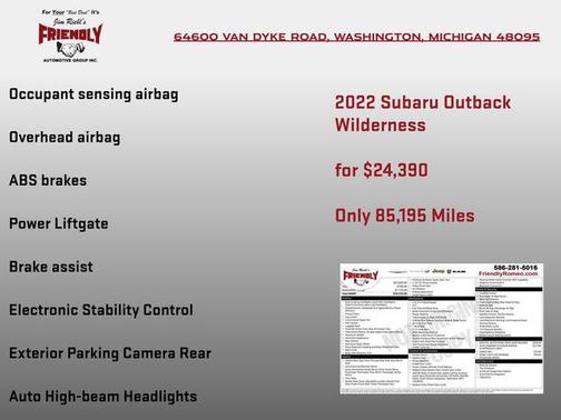 Crystal White Pearl 2022 Subaru Outback Wilderness