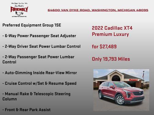 Cayenne Red Tintcoat 2022 Cadillac XT4 Premium Luxury