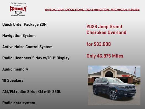 Midnight Sky 2023 Jeep Grand Cherokee Overland